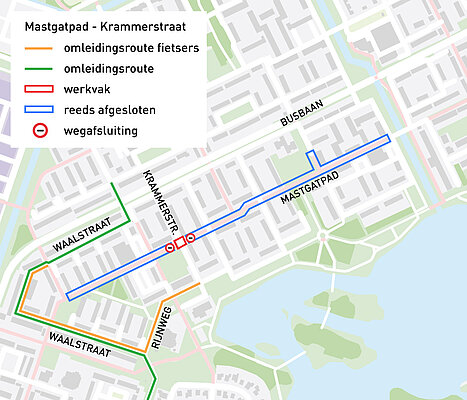 Werkzaamheden Mastgatpad Krammerstraat