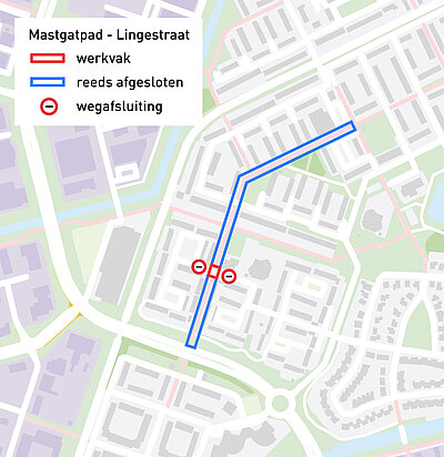 Werkzaamheden Mastgatpad Lingestraat