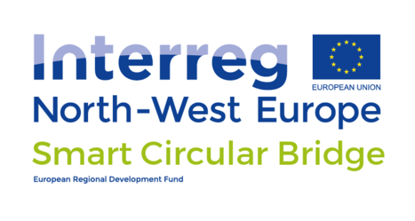 Logo European Union - Interreg North-West Europe - Smart Circular Bridge - European Regional Development Fund