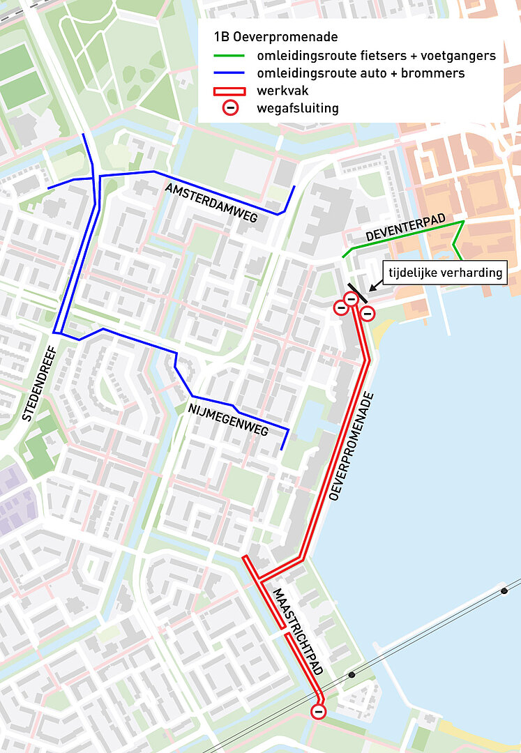 Werkzaamheden Oeverpromenade fase 1b